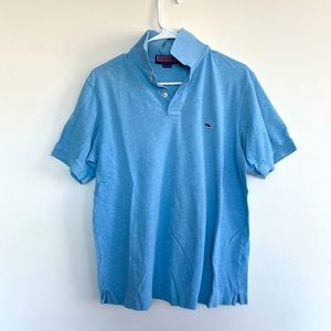 Vineyard Vines Heathered Blue Polo Small